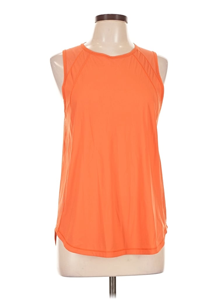 Pre-owned Lululemon Athletica Sleeveless T-shirt In Orange