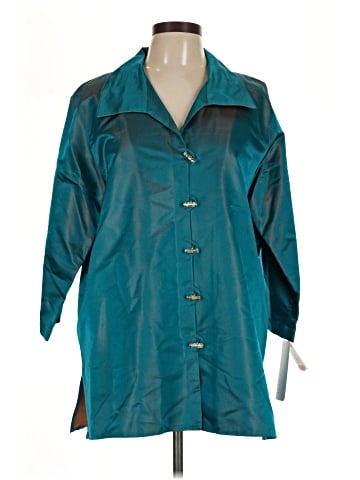 Caroline Rose 3/4 Sleeve Silk Top (view 1)