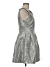 JOA 100% Polyester Tweed Silver Cocktail Dress Size M - photo 4