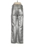 MNG 100% Cotton Metallic Silver Jeans Size 6 - photo 2