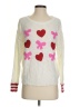 Simply Southern 100% Polyester Hearts White Pullover Sweater Size S - photo 1