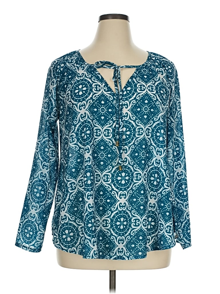 Pre-owned Miholl Long Sleeve Blouse In Teal