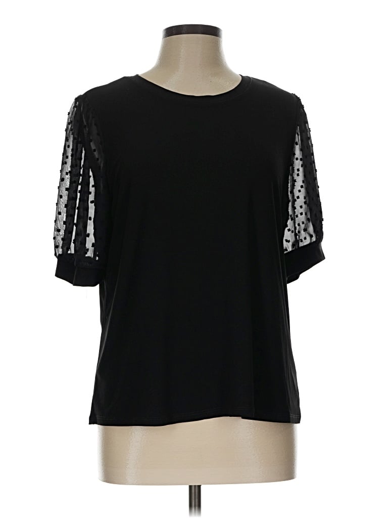 Pre-owned Cece 3/4 Sleeve T-shirt In Black