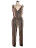 BCBGeneration Paisley Brown Jumpsuit Size L - photo 1