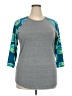 Lularoe Gray 3/4 Sleeve T-Shirt Size 22 - 24 - photo 1