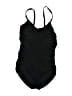 Venus Solid Black One Piece Swimsuit Size 8 - photo 1