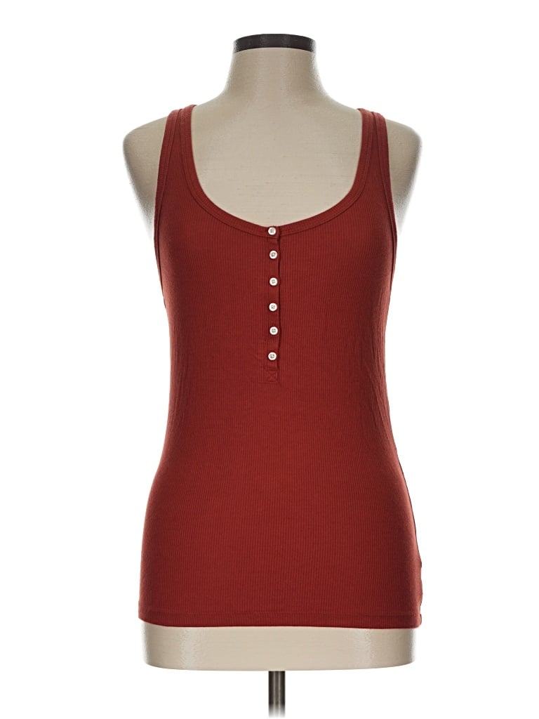 Pre-owned Aerie Tank Top Red Halter Neckline Tops
