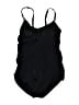 Venus Solid Black One Piece Swimsuit Size 8 - photo 2