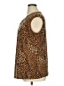 Jones Studio Animal Print Brown Sleeveless Blouse Size 1X - photo 5