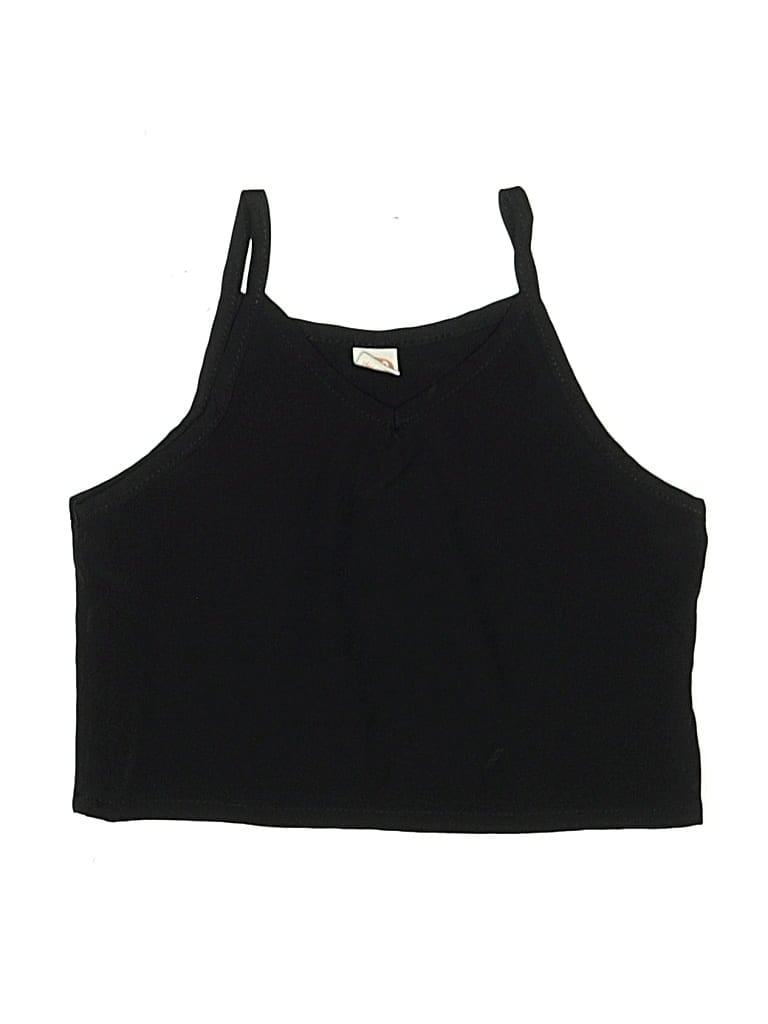 Pre-owned Unbranded Kids' Tank Top Black Halter Neckline Tops