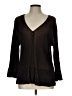 Doncaster Collection Black Long Sleeve Blouse Size L - photo 1