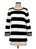 Talbots Outlet 100% Cotton Stripes Black Pullover Sweater Size S - photo 1