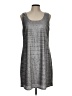 Ecru 100% Polyester Metallic Silver Casual Dress Size L - photo 1