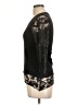 Glima 100% Cotton Black 3/4 Sleeve Top Size L - photo 5