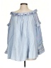 Blumarine 100% Baumwolle Blue 3/4 Sleeve Blouse Size EU (IT) 36 / US 0 - photo 1