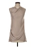 Helmut Lang 100% Polyester Tan Sleeveless Blouse Size S - photo 1
