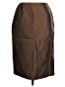 Carlisle 100% Silk Solid Brown Silk Skirt Size 4 - photo 1