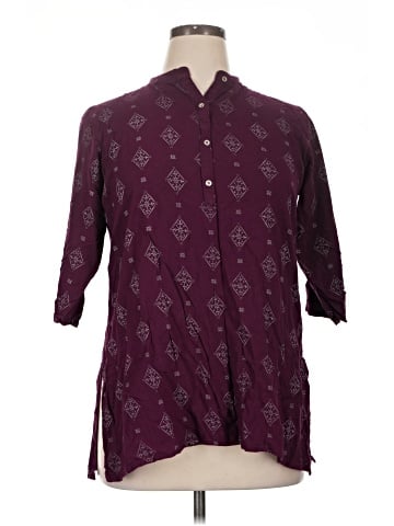 Fusion 3/4 Sleeve Button-Down Shirt (view 1)