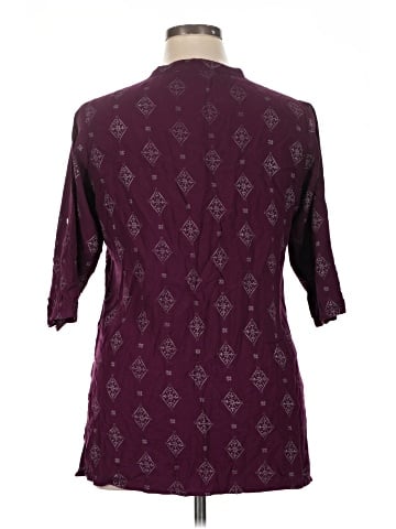 Fusion 3/4 Sleeve Button-Down Shirt (view 2)