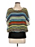 New Directions 100% Polyester Black Short Sleeve Blouse Size L - photo 1