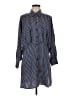 H&M 100% Polyester Checkered-gingham Blue Casual Dress Size M - photo 1