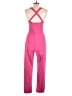 Black Halo Solid Pink Jumpsuit Size 16 - photo 2
