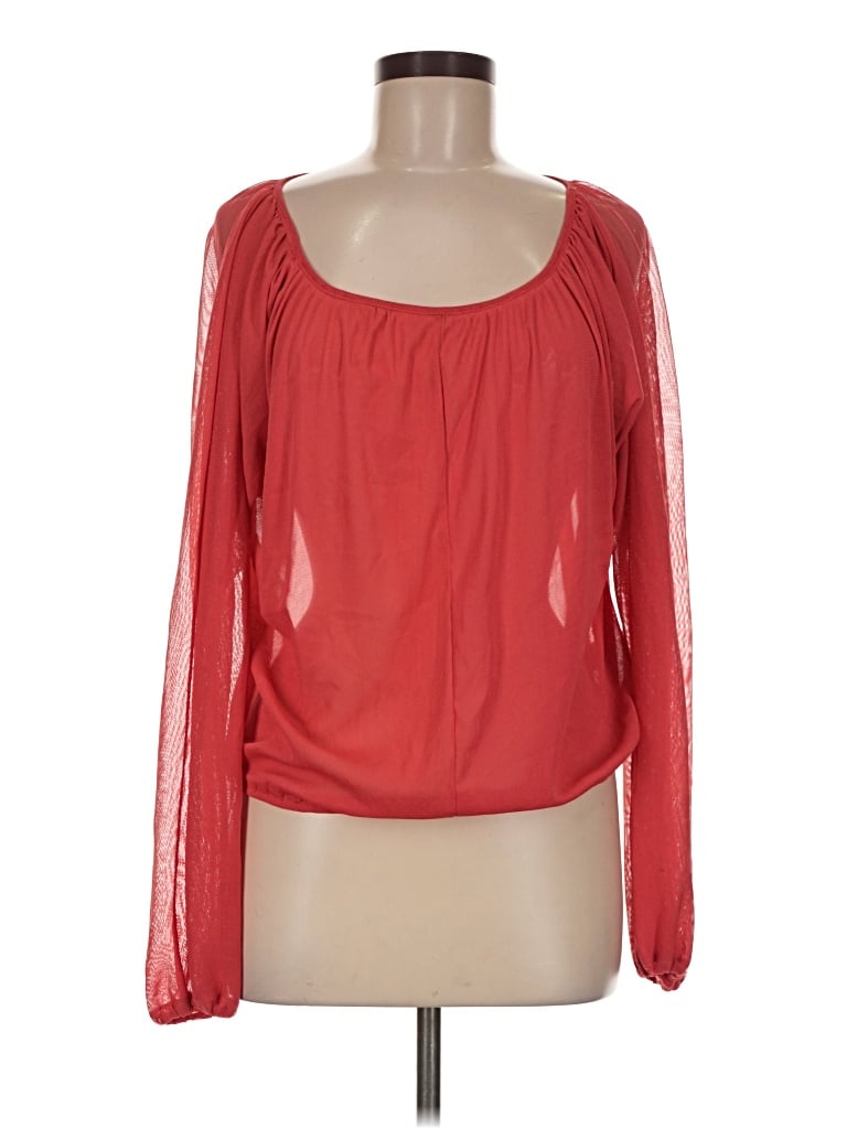 Pre-owned Self Esteem Long Sleeve Blouse In Red