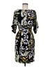 Taylor Print Black Cocktail Dress Size 6 - photo 1