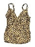 DKNY Animal Print Gold Swimsuit Top Size M - photo 1