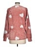 Ann Taylor LOFT 100% Polyester Hearts Pink Sweatshirt Size L - photo 2