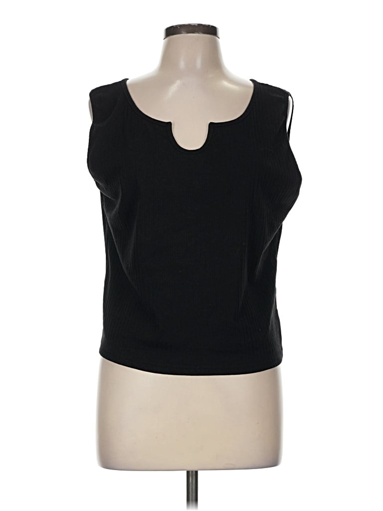 Pre-owned Unbranded Sleeveless T-shirt In Black