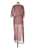 Talbots 100% Polyester Print Red Pink Casual Dress Size M - photo 2