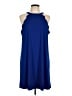 Versona Solid Blue Casual Dress Size L - photo 1