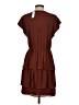 Point Sur 100% Polyester Solid Brown Casual Dress Size 4 - photo 2