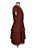 Point Sur 100% Polyester Solid Brown Casual Dress Size 4 - photo 4