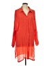Shein 100% Polyester Orange Long Sleeve Blouse Size 12 - photo 1