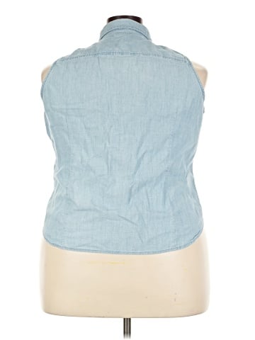 J.Crew Factory Store Sleeveless Button-Down Shirt (view 2)