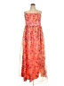 Lulus 100% Polyester Floral Orange Cocktail Dress Size 2X - photo 1