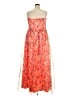 Lulus 100% Polyester Floral Orange Cocktail Dress Size 2X - photo 2