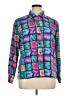 Notations 100% Polyester Color Block Purple Long Sleeve Blouse Size XL - photo 1