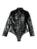 Unbranded Metallic Black Bodysuit Size S - photo 1