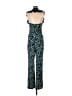 Sugar & Spice Animal Print Teal Jumpsuit Size S - photo 2