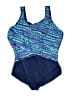 Lands' End Graphic Blue One Piece Swimsuit Size 24W - photo 1