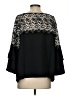 Black Label by Chico's 100% Polyester Black 3/4 Sleeve Blouse Size 4 - photo 2