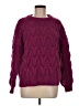 Lumiere Solid Burgundy Pullover Sweater Size M - photo 1