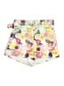 Main Strip 100% Polyester Floral Ivory Shorts Size M - photo 2