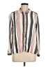 Roxy 100% Viscose Stripes Ivory Long Sleeve Blouse Size M - photo 1