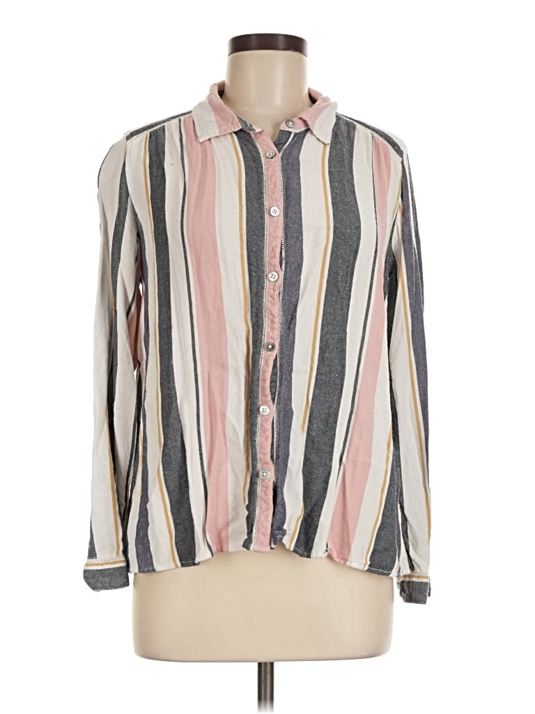 Pre-owned Roxy Long Sleeve Blouse In Ivory