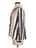 Roxy 100% Viscose Stripes Ivory Long Sleeve Blouse Size M - photo 5