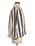 Roxy 100% Viscose Stripes Ivory Long Sleeve Blouse Size M - photo 4